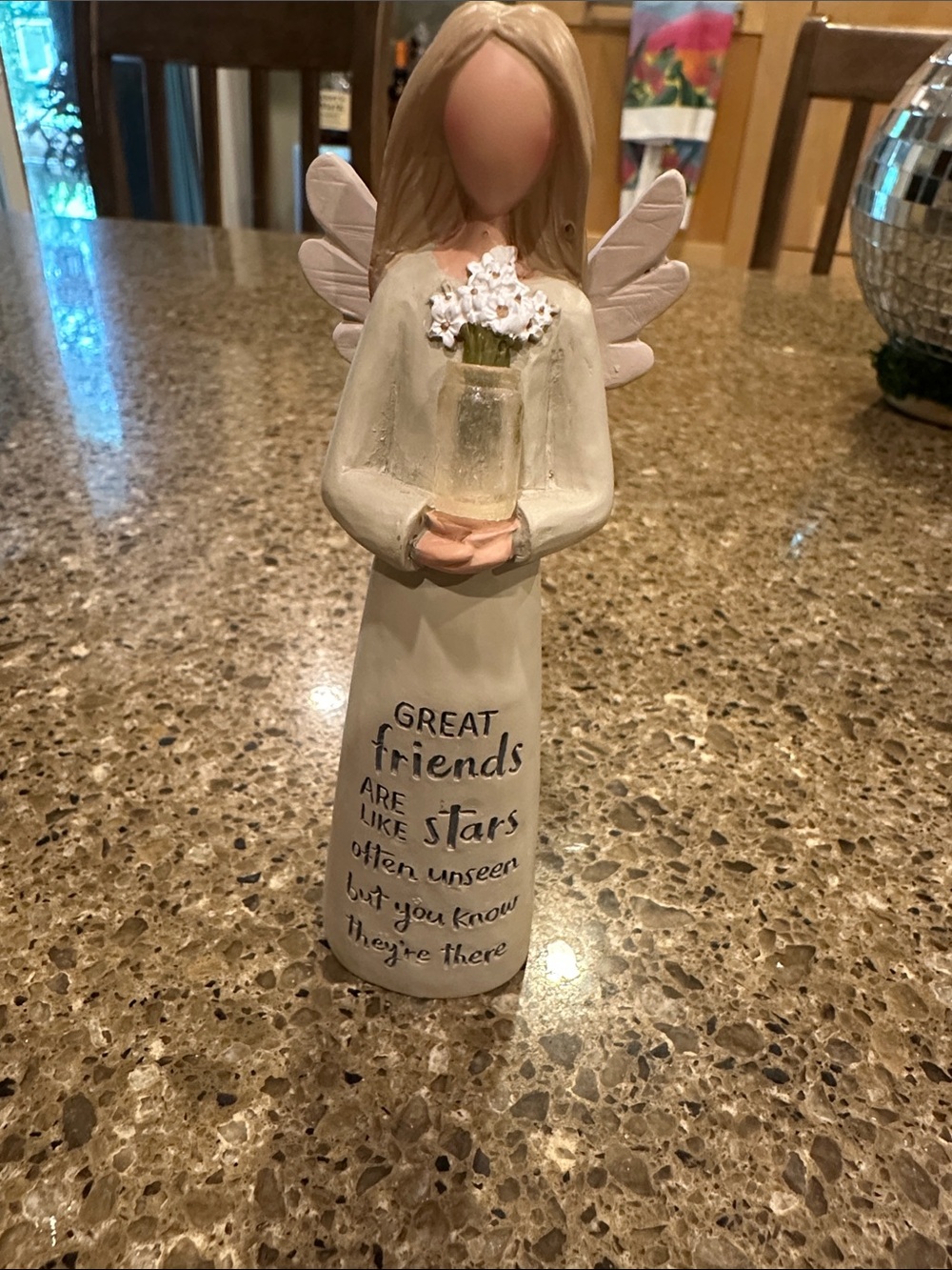 Blossom Bucket Angel Figurine with Flowers - Inspirational Home Accent